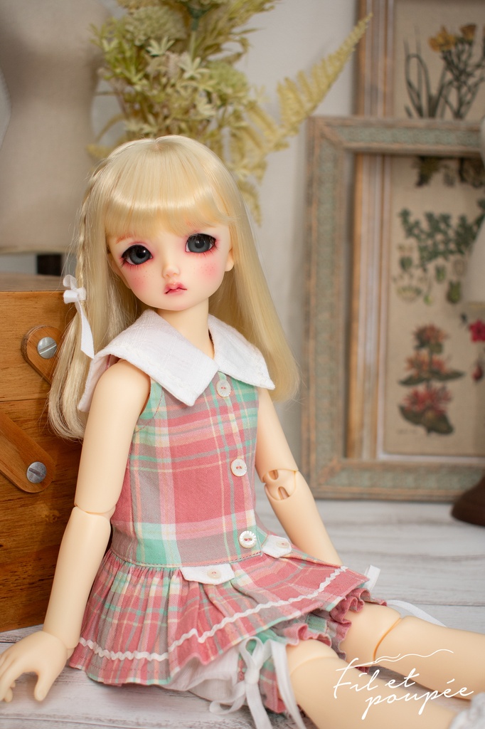 1/4ドール 🧵 SUMMER CHECK Sailor tunic set
