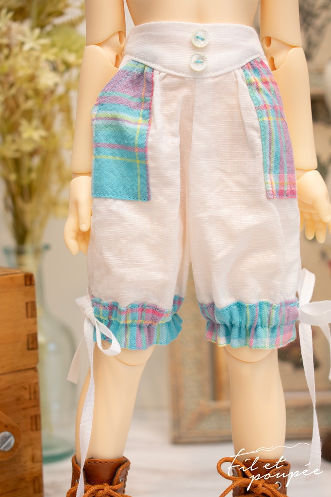 1/4ドール 🧵 SUMMER CHECK Sailor tunic set