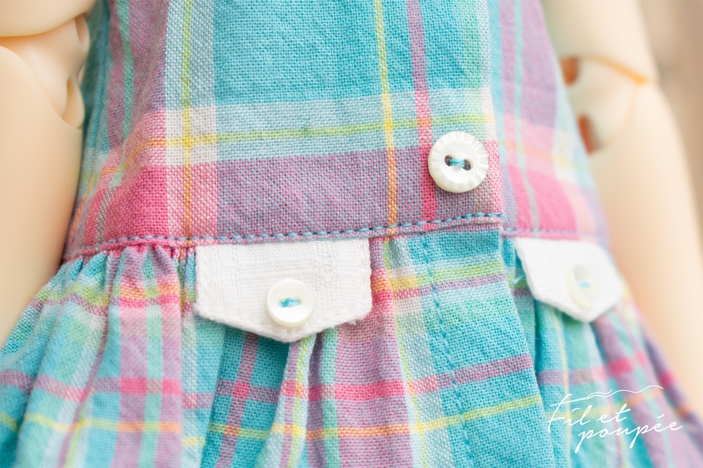 1/4ドール 🧵 SUMMER CHECK Sailor tunic set