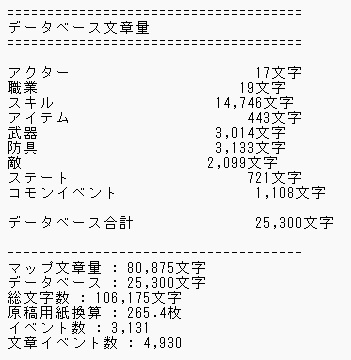 RPGツクールMV・MZ文章量測定ツール