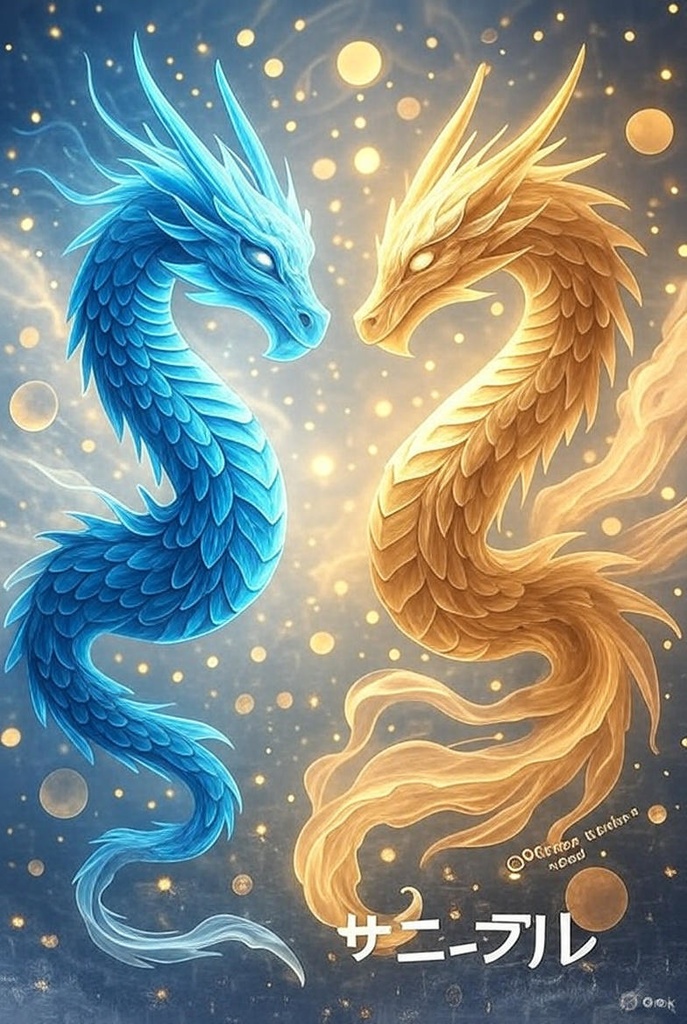 龍神・水龍 波動アート（チャネリングビジョン）