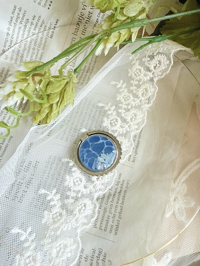 水面のスマホリング【シルバー】