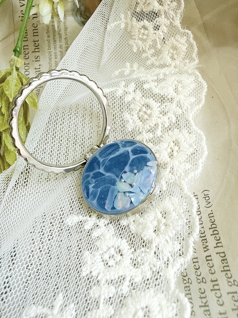 水面のスマホリング【シルバー】