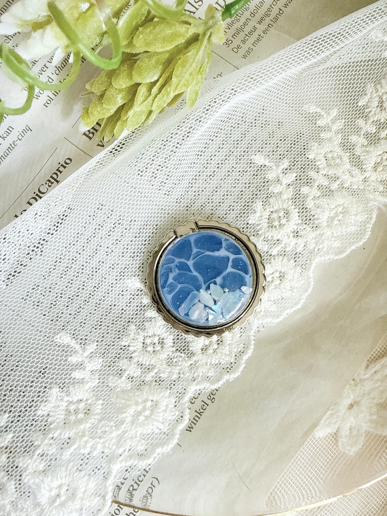 水面のスマホリング【シルバー】