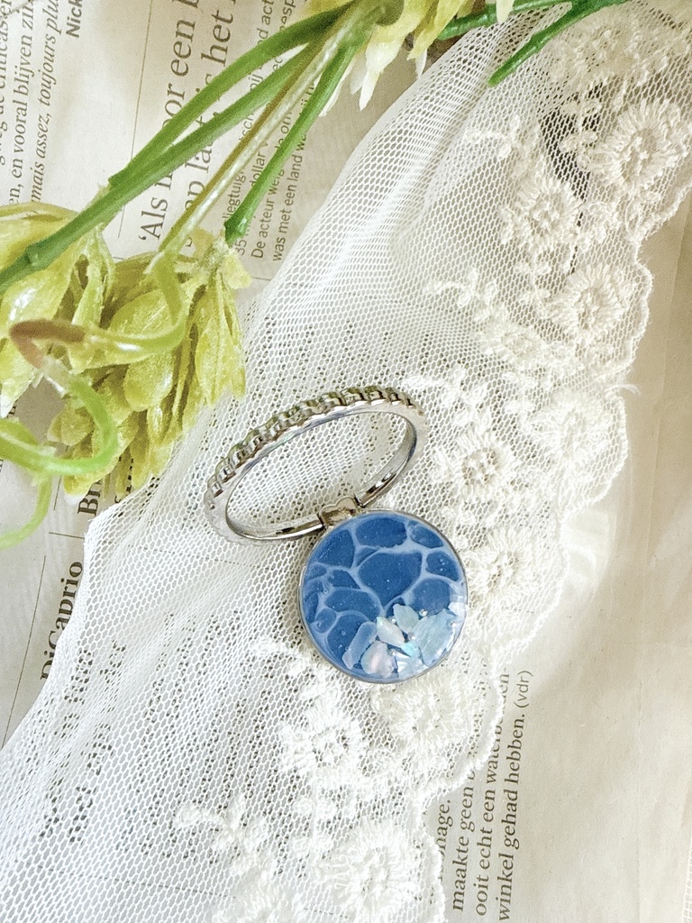 水面のスマホリング【シルバー】