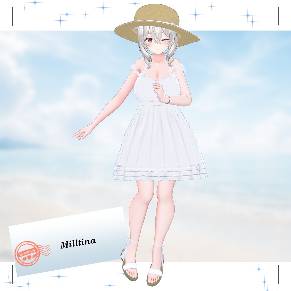 ✨発売記念セール中✨しろなぎワンピース🌊【複数アバター対応】