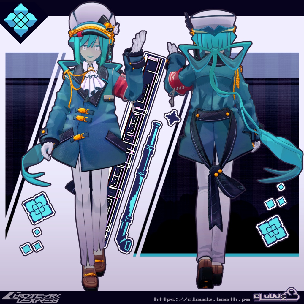 ターコイズ氏💠TurQuoise/オリジナル3Dモデル #CloudzLog