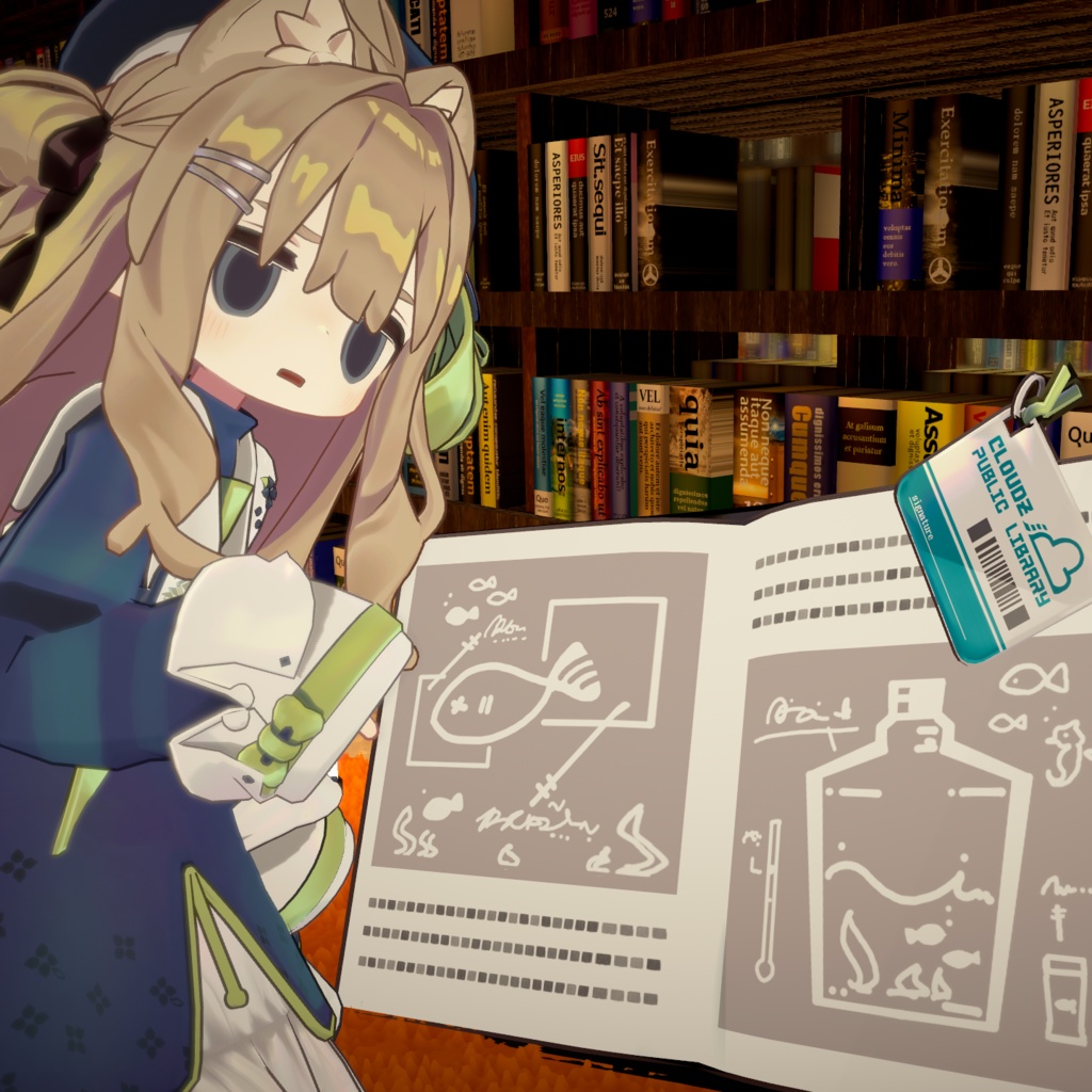 ライブラリガーデン/VRChat想定3D衣装