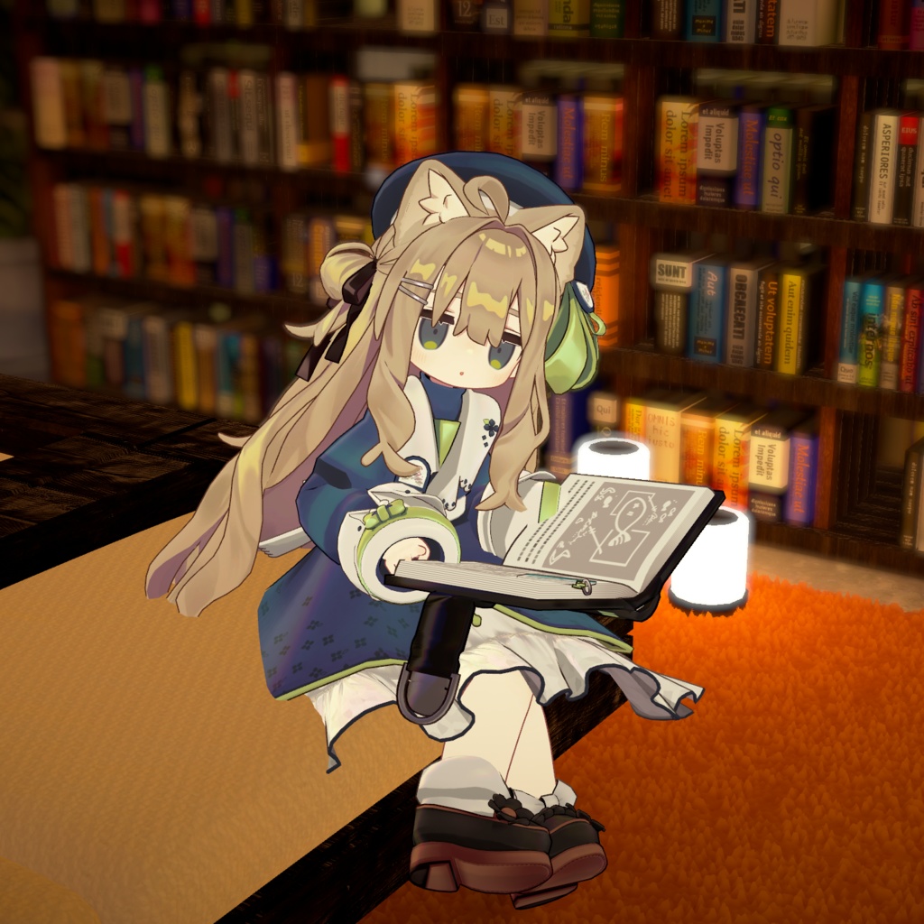 ライブラリガーデン/VRChat想定3D衣装