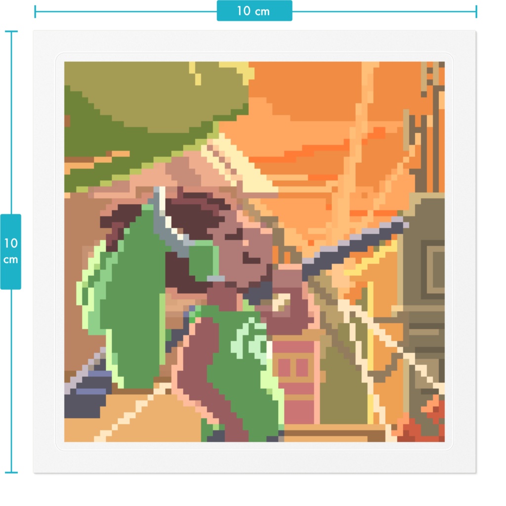 Pixel Lucio transparent sticker