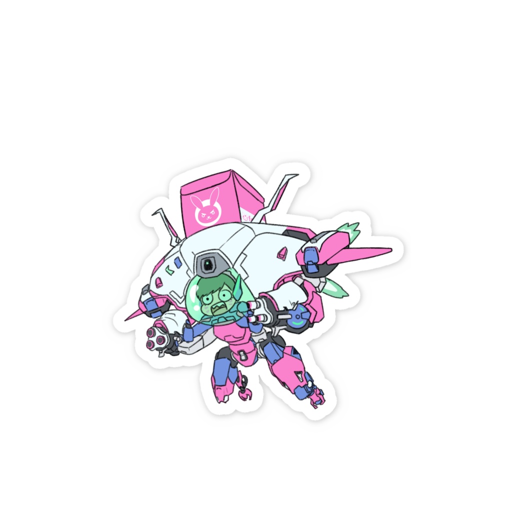 Deliveryman D.va smartphone sticker
