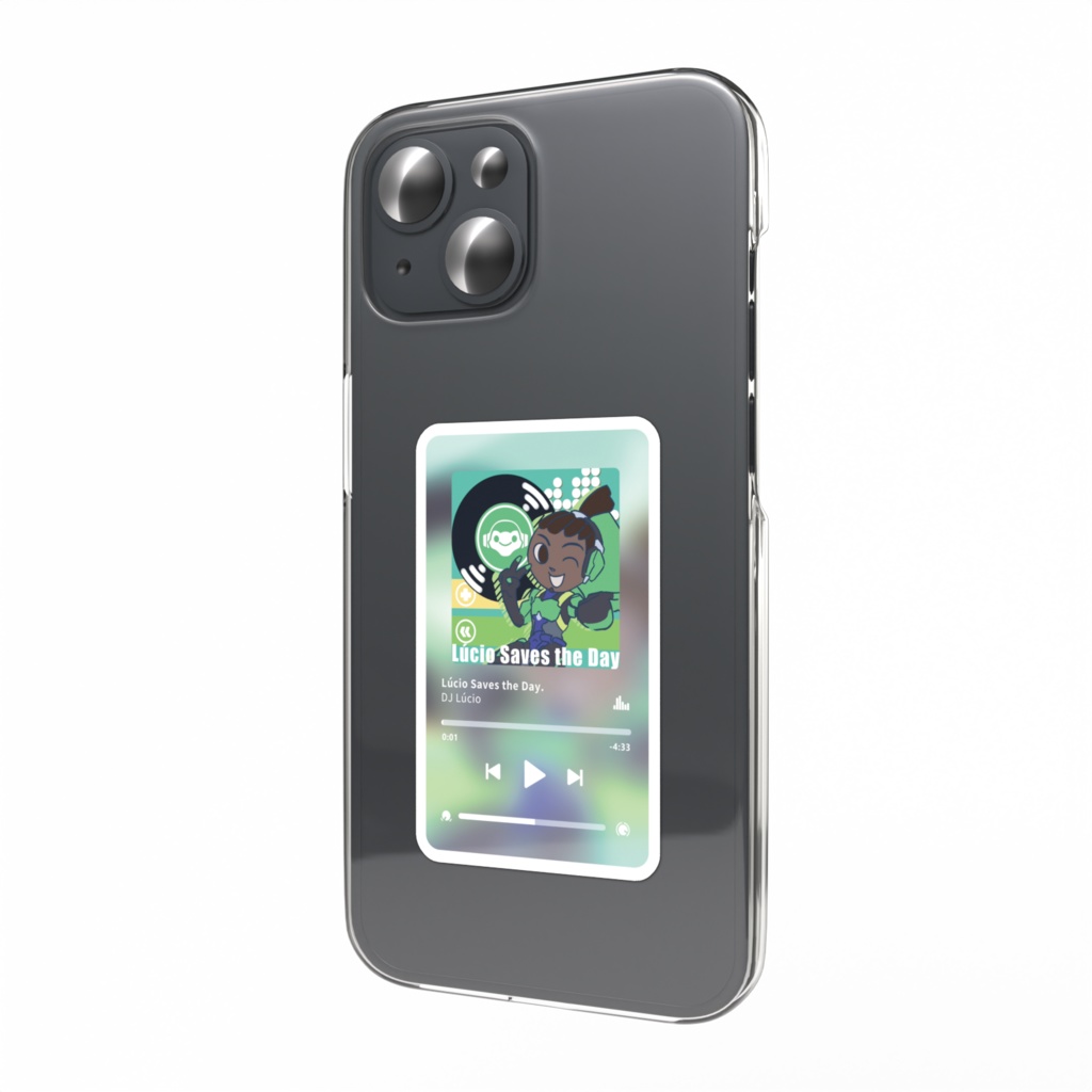 "Lúcio Saves the Day" music player and pop'n music style smartphone sticker