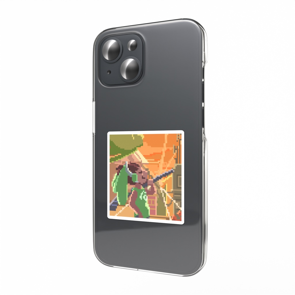 Pixel art Lucio smartphone sticker