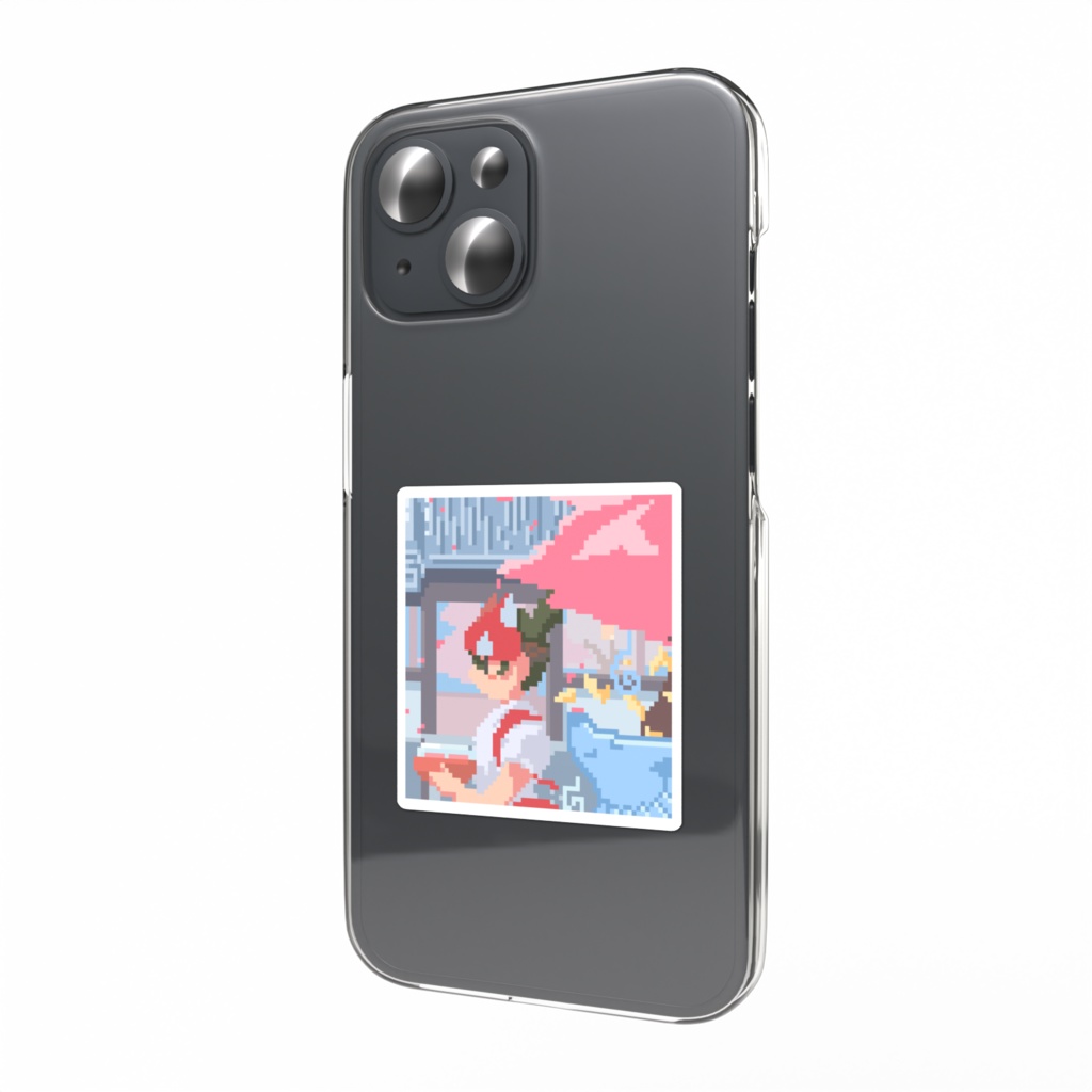 Pixel art Kiriko smartphone sticker