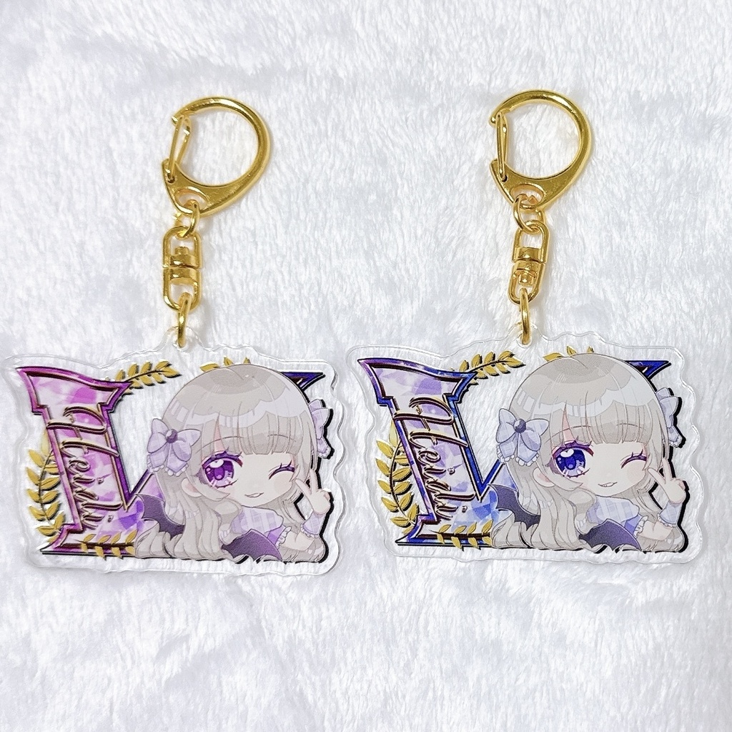 [リニューアル再販]青VピンクVのアクリルキーホルダー