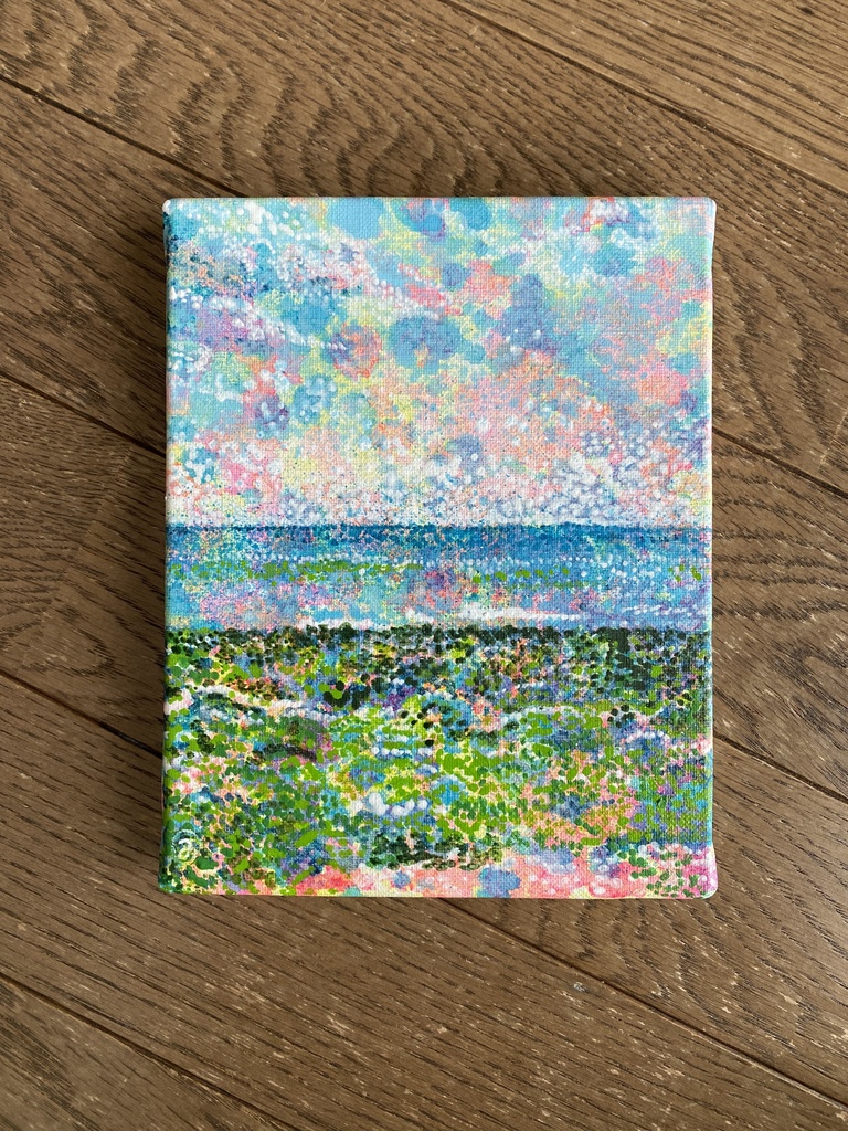 点描7-空と海と浜辺