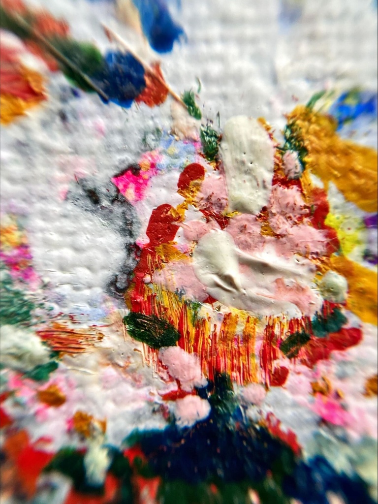 点描17-あくびの途中の猫