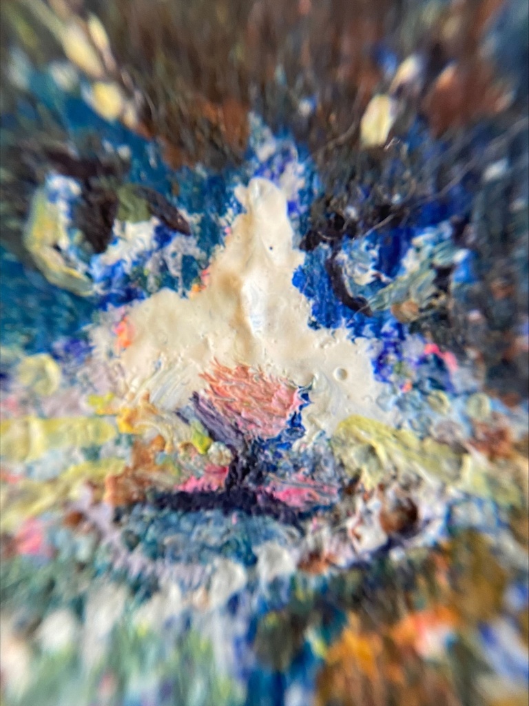 毛を逆立てる猫