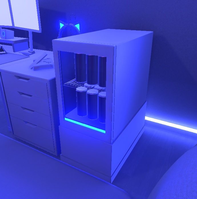 【期間限定無料】ドリンク用冷蔵庫3Dモデル【VRChat】