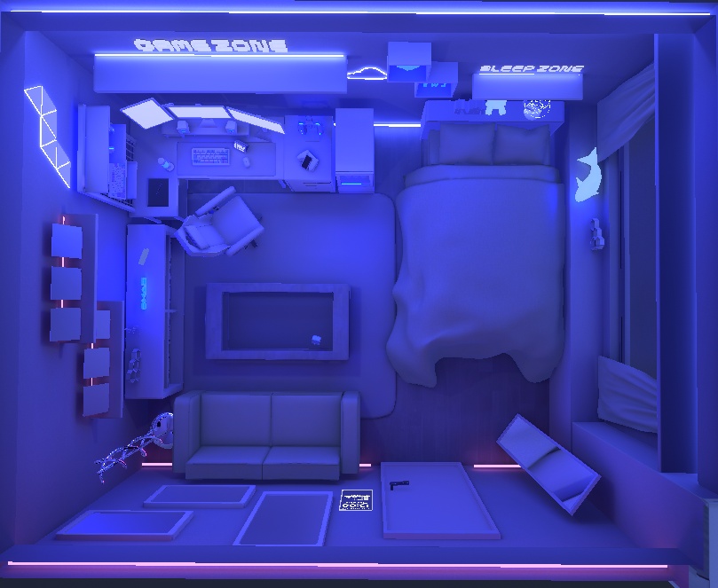 【期間限定100円販売!】KAWAII GAME ROOM【VRChatワールドアセット】