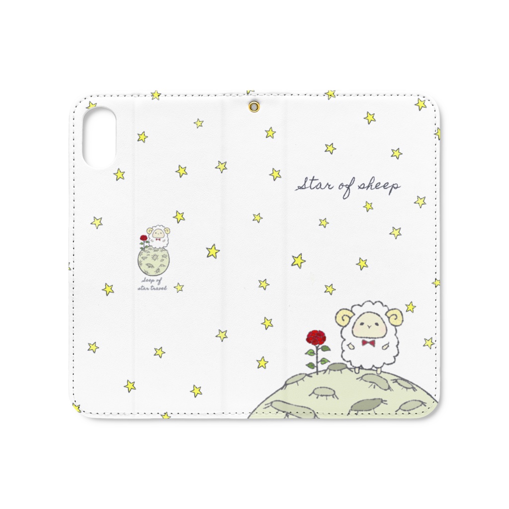 【iPhoneXS/X】星を巡るひつじの旅 スマホケース