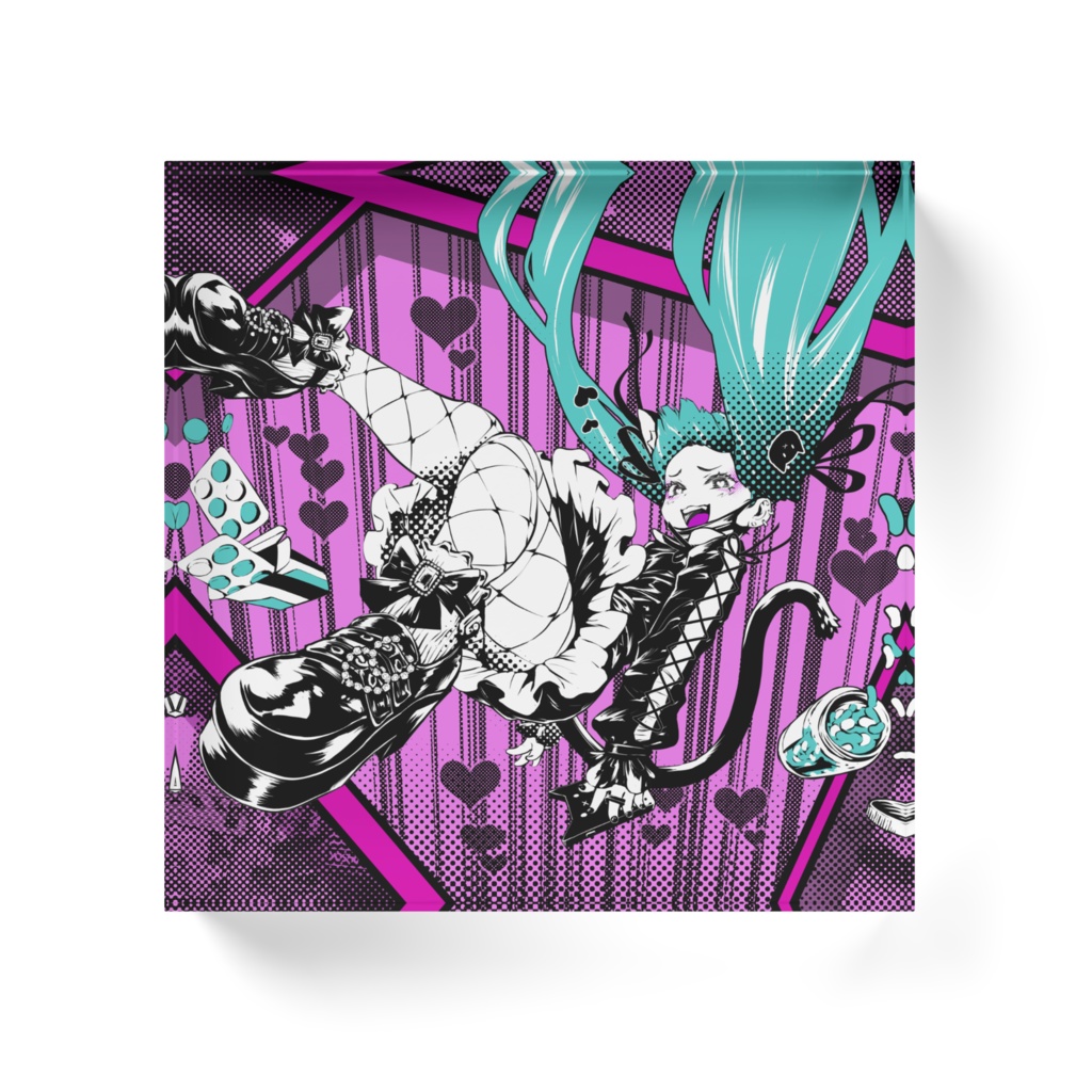 にャんでるぴぇ アクリルブロック