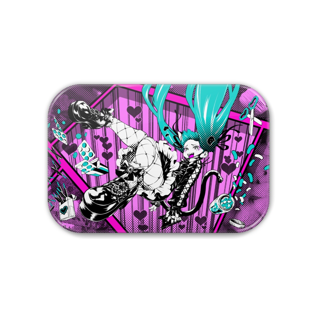 にャんでるぴぇ 缶バッジ