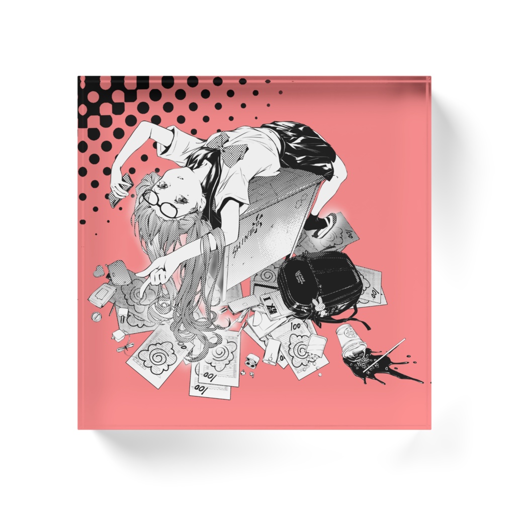 だしねアクリルブロック(全身)100x100mm