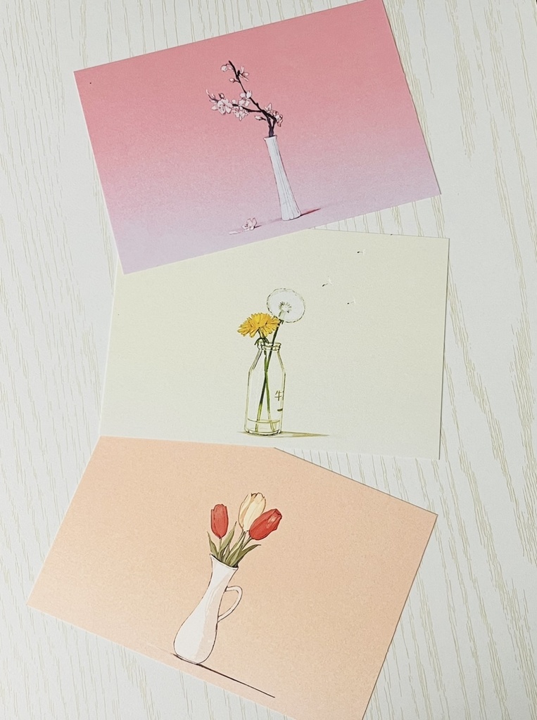 spring ポストカード3枚セット