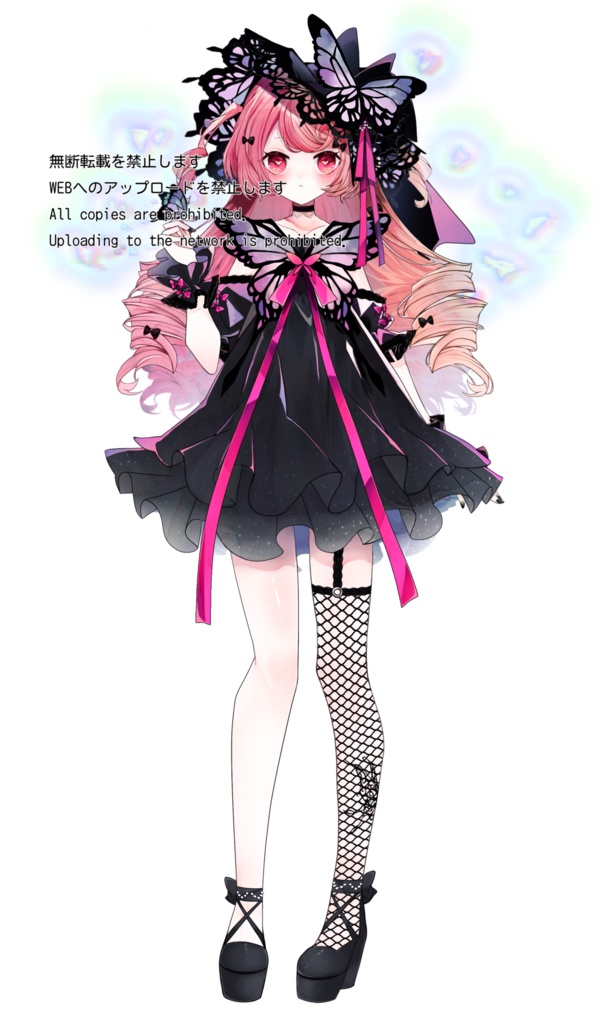 【live2dモデル】黒蝶【VTS対応】※特典付!限定一点