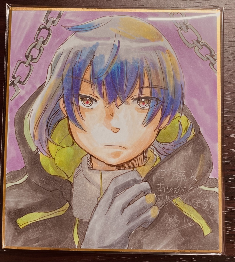 手描き色紙原画