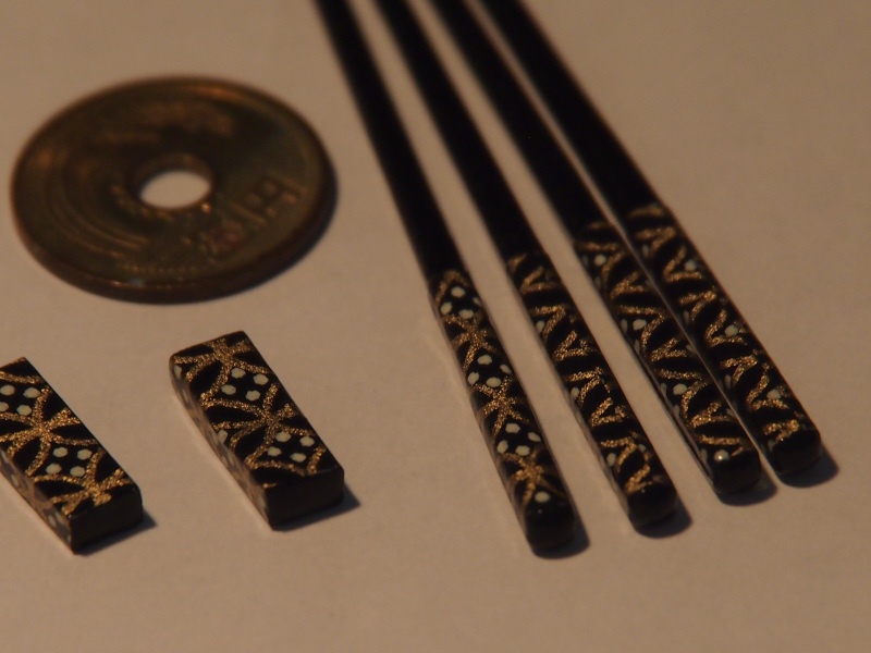 1/3サイズ 千代紙柄のお箸二膳セット(夫婦箸)No.2