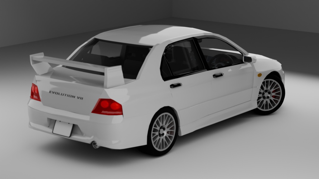 【3Dモデル】Mitsubishi Lancer Evolution VII Pack