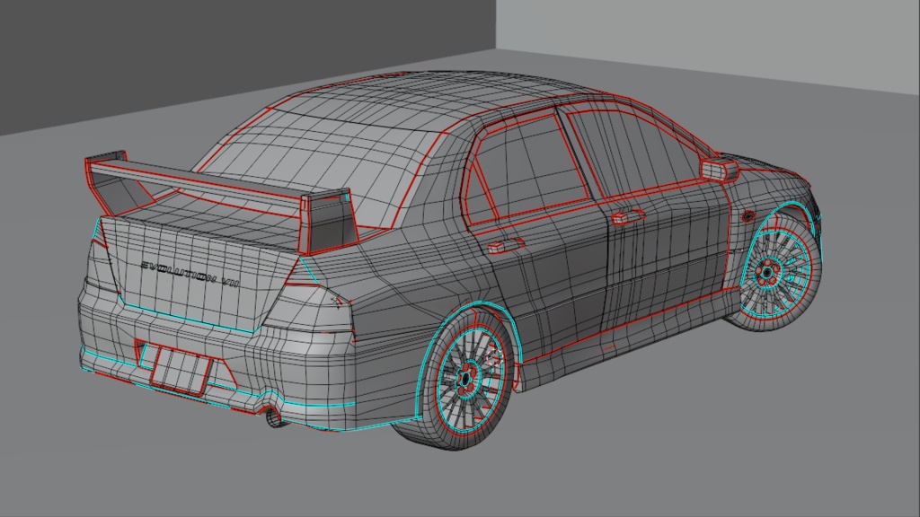 【3Dモデル】Mitsubishi Lancer Evolution VII Pack