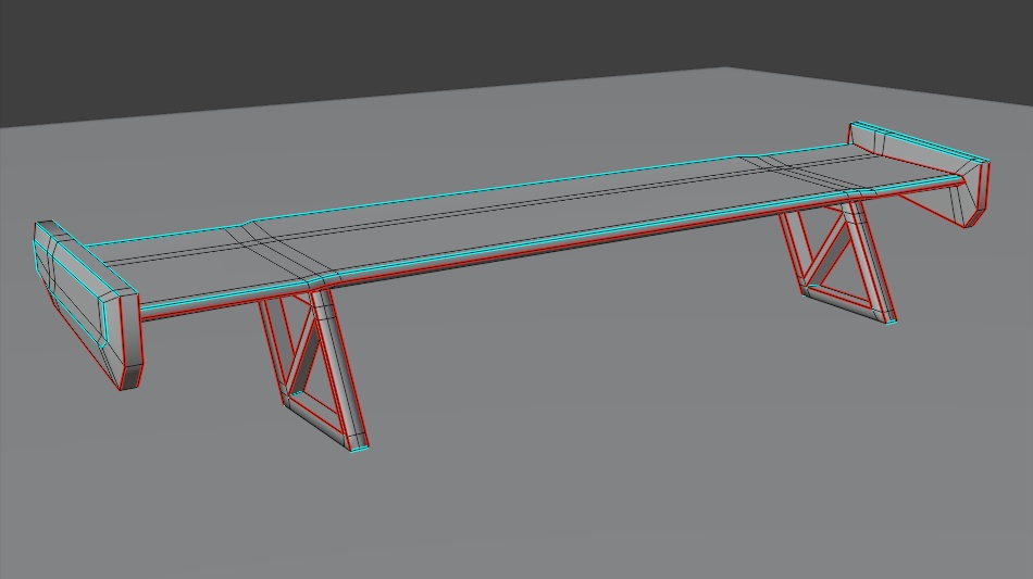 【無料】【3Dモデル】RearWing Pack
