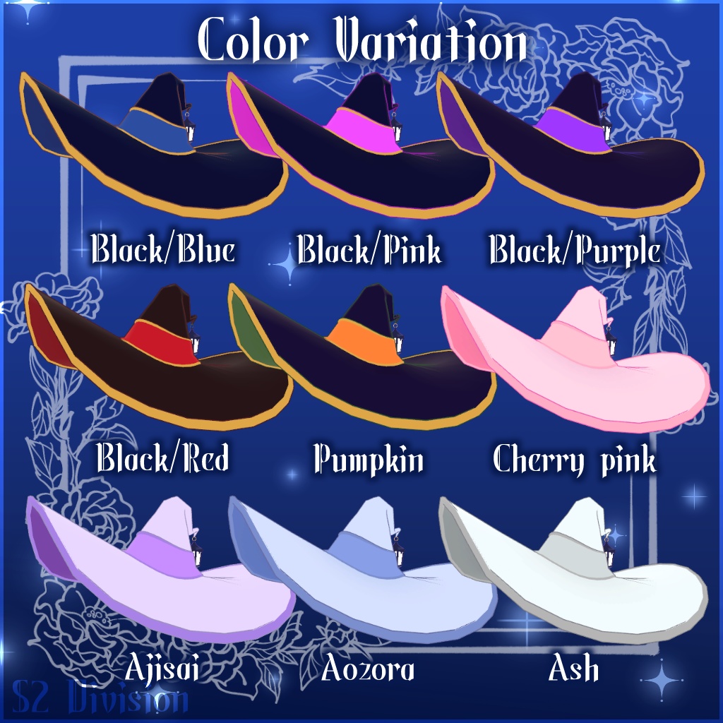 ランタン魔女帽子