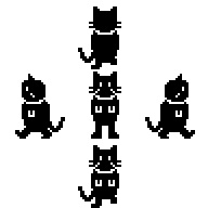 pictSQUARE用アバター『猫尾形6種』