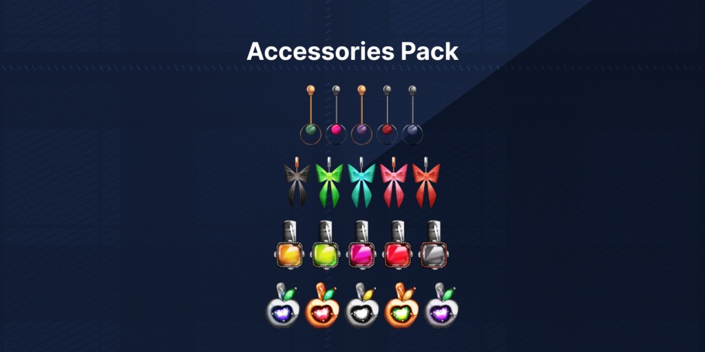VTuber Accessories PNG PSD Pack