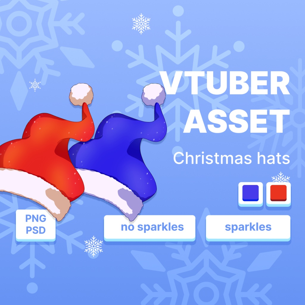 Xmas hat for Vtuber | Youtube| Twitch | Xmas | Cute | Prop | Accessory | Christmas| Pack