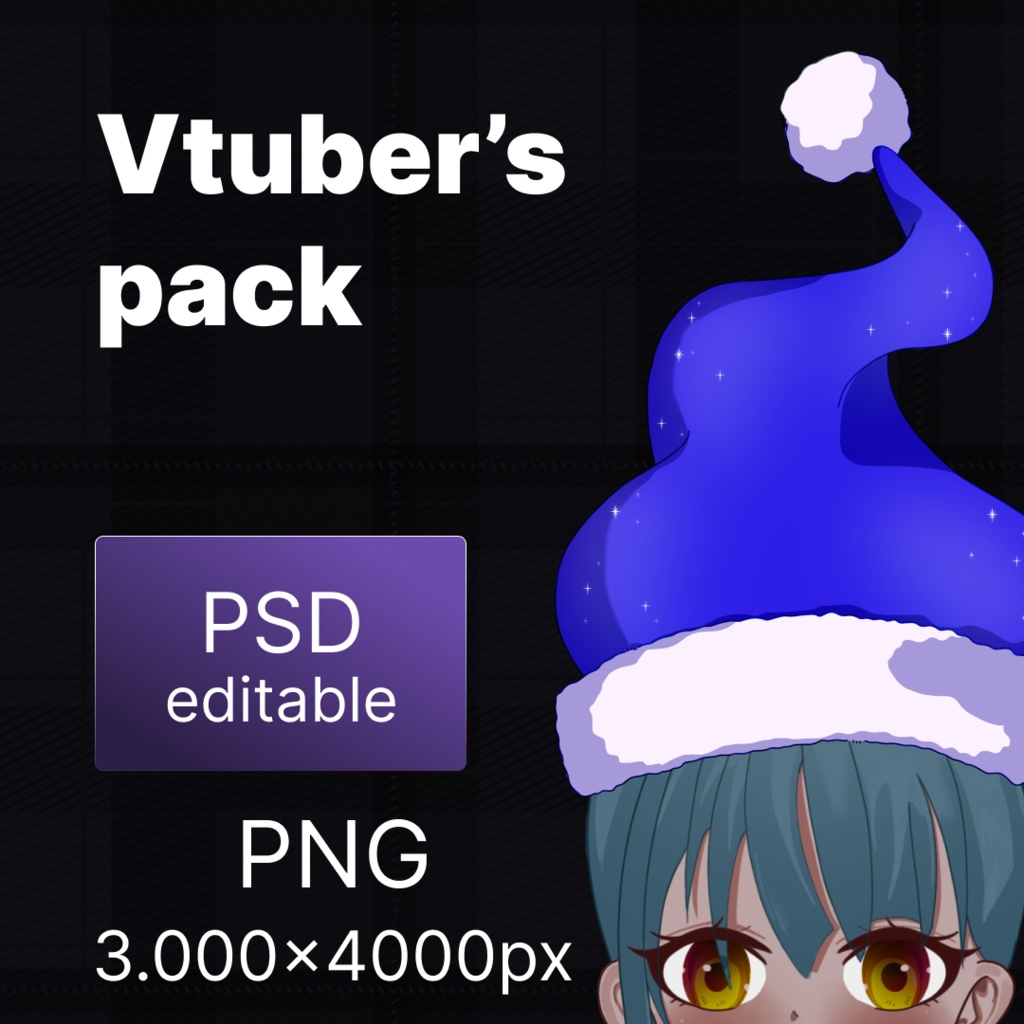 Xmas hat for Vtuber | Youtube| Twitch | Xmas | Cute | Prop | Accessory | Christmas| Pack