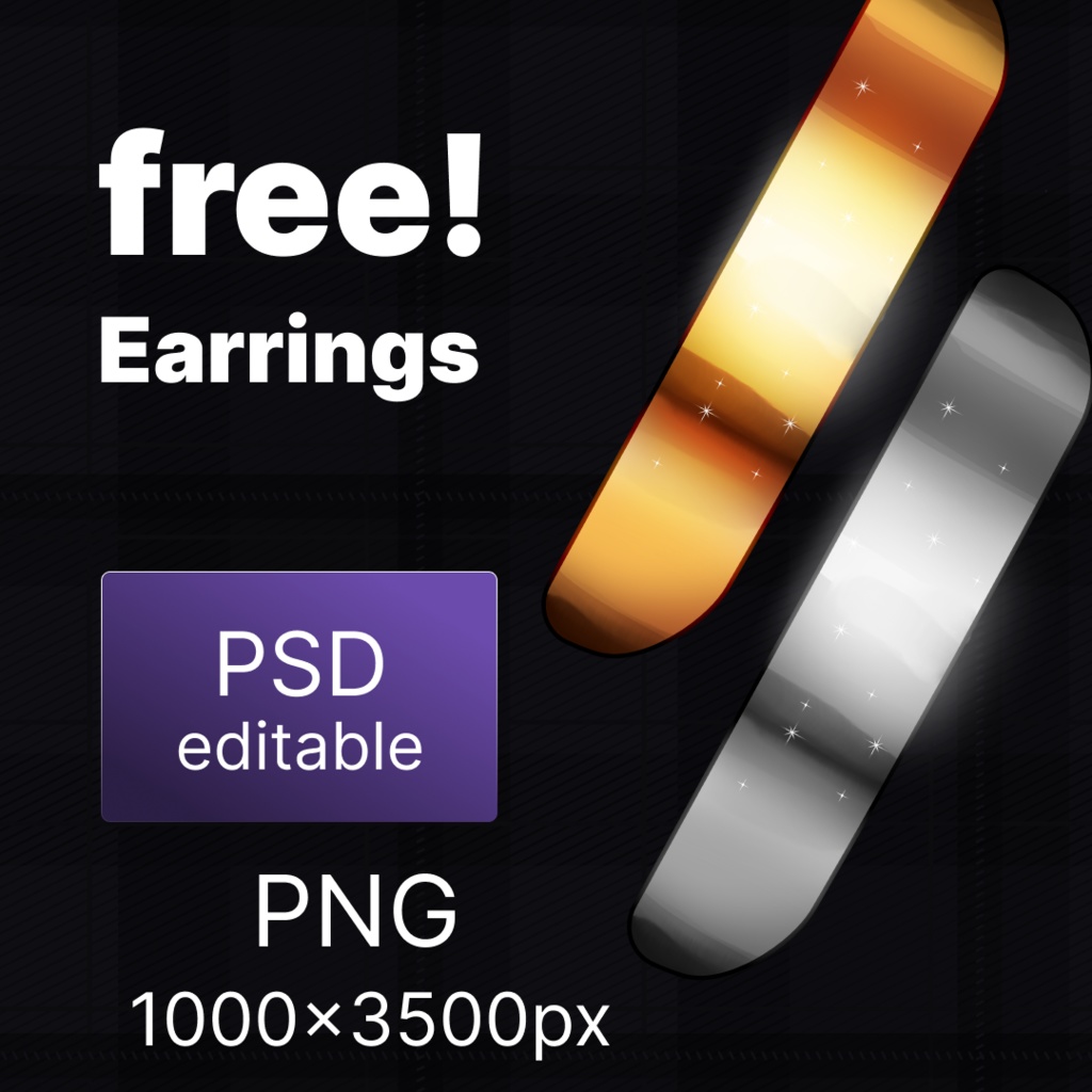 Free VTuber Earrings PNG Pack