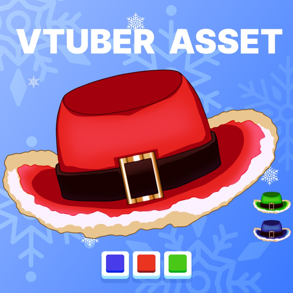 Cowboy xmas hat for Vtuber | Youtube | Christmas| Pack
