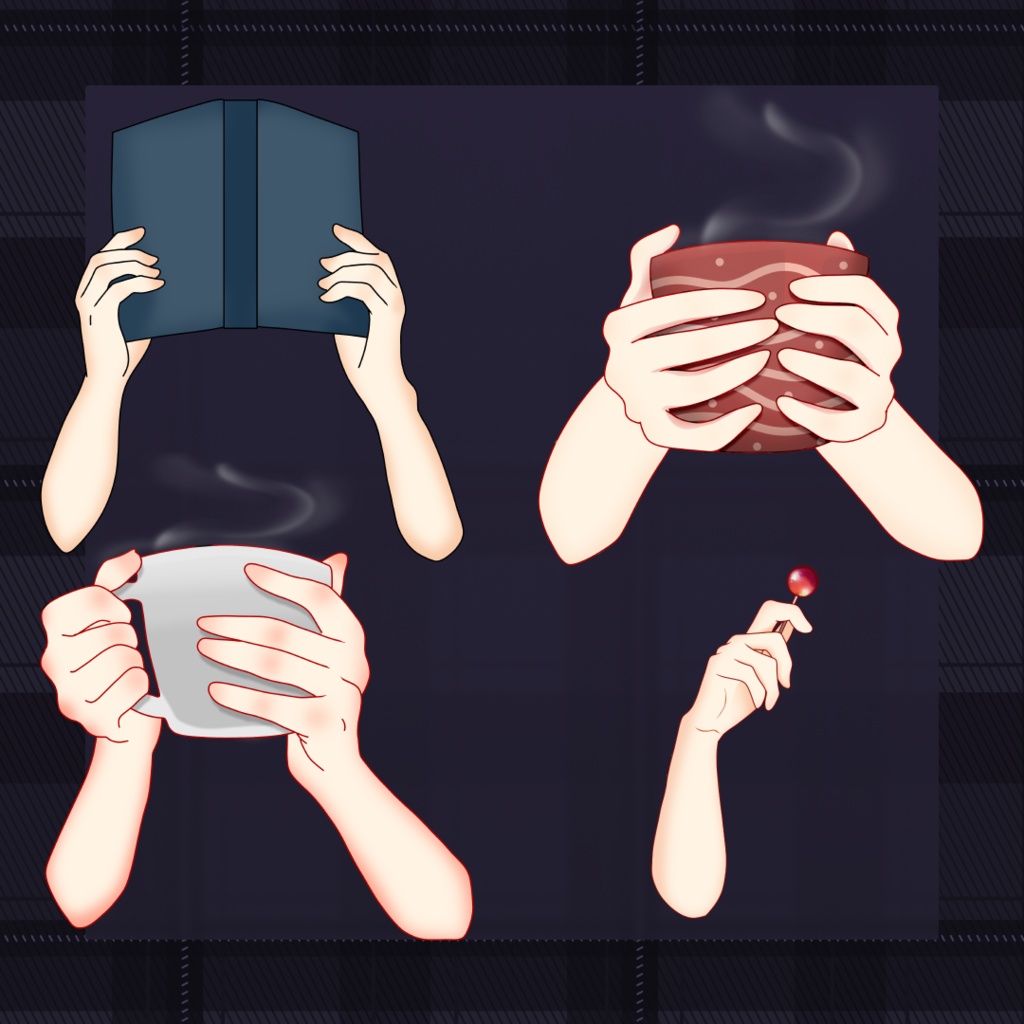 VTuber Hands PNG PSD Pack