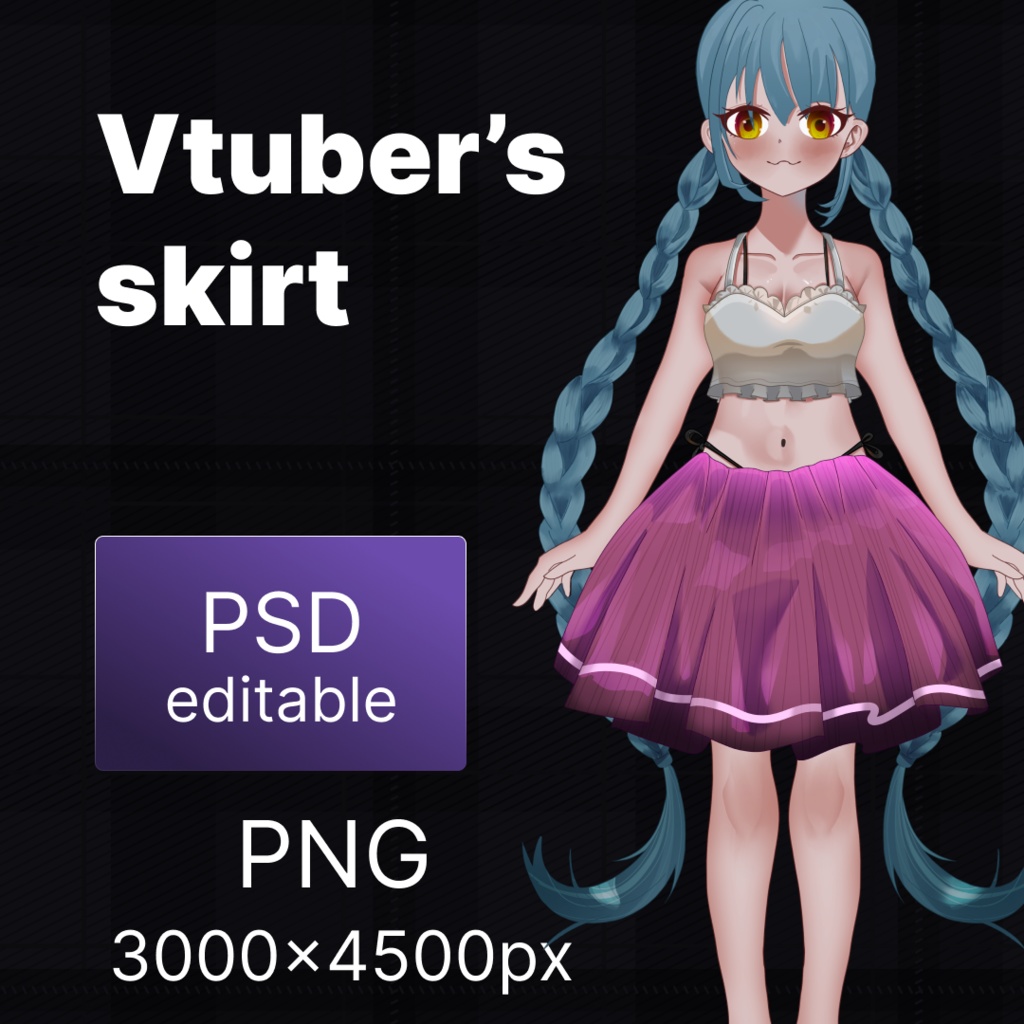 VTuber Skirt PNG PSD Pack