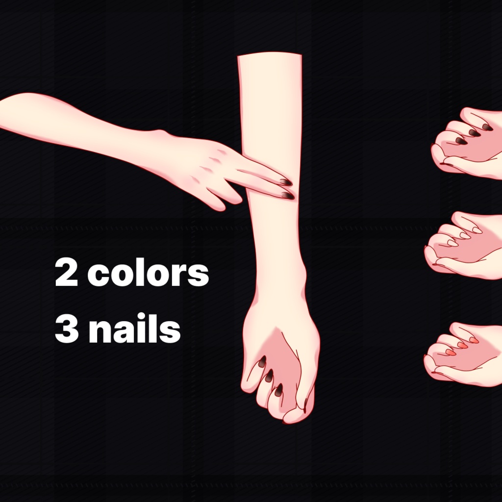 VTuber用 かわいいハンド素材パック（PNG・PSD）