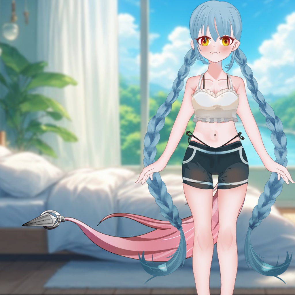 VTuber用 狼のしっぽ PNG素材パック(無料・2点+PSD)