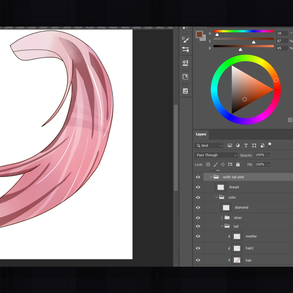 VTuber用 狼のしっぽ PNG素材パック(無料・2点+PSD)