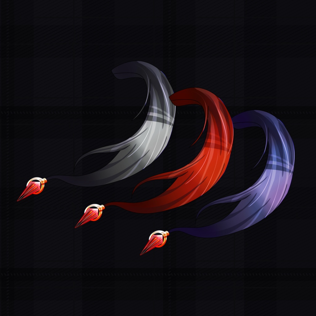 VTuber用 ウルフテール PNG パック(3種テール+PSD)