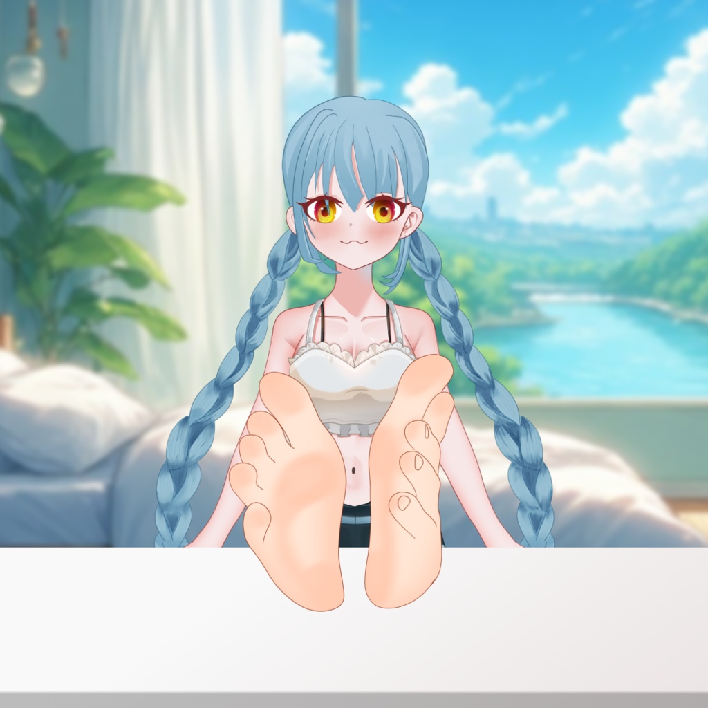 VTuber Leg & Feet Pose PNG Pack (7 Poses + PSD)