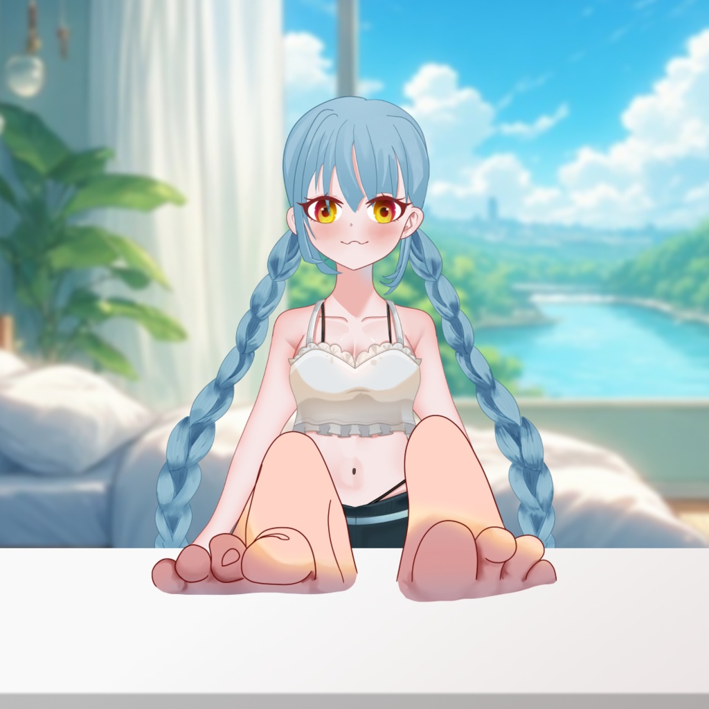 VTuber Leg & Feet Pose PNG Pack (7 Poses + PSD)